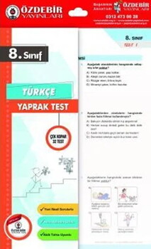  Özdebir Yayınları 8. Sınıf Türkçe Yaprak Test
