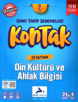 Paraf Yayınları 7. Sınıf Din Kültürü ve Ahlak Bilgisi Kontak Konu Takip Denemeleri