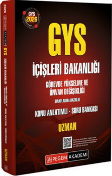 Pegem Akademi 2026 GYS İçişleri Bakanlığı Uzman Konu Anlatımlı Soru Bankası