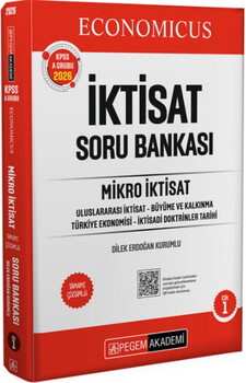  Pegem Yayınları 2026 KPSS A Grubu Economicus Mikro İktisat Tamamı Çözümlü Soru Bankası