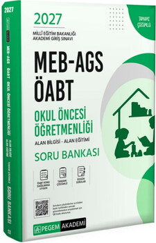 Pegem Yayınları 2027 MEB AGS ÖABT Okul Öncesi Öğretmenliği Soru Bankası