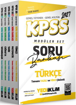 Yediiklim 2027 KPSS Genel Yetenek Genel Kültür Türkçe Tamamı Hem Yazılı Hem Video Çözümlü Modüler Set Soru Bankası