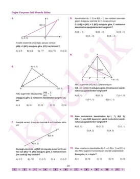  Karekök AYT Geometri Analitik Soru Bankası