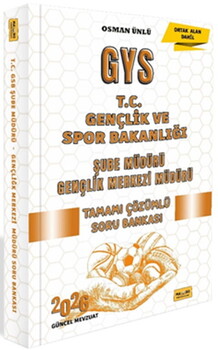  Makro Kitabevi T.C. Gençlik ve Spor Bakanlığı GYS Şube Müdürü – Gençlik Merkezi Müdürü Tamamı Çözümlü Soru Bankası