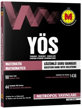  Metropol Yayınları YÖS Matematik Tüm Konular Çözümlü Soru Bankası