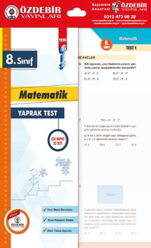  Özdebir Yayınları 8. Sınıf Matematik Yaprak Test