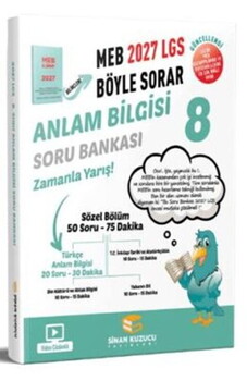  Sinan Kuzucu 2027 8. Sınıf Anlam Bilgisi Soru Bankası