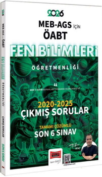  Yargı Yayınları 2026 MEB AGS ÖABT Fen Bilimleri Öğretmenliği 2020 2025 Tamamı Çözümlü Çıkmış 6 Sınav Soruları