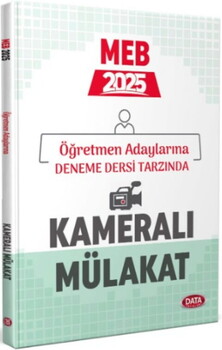  Data Yayınları 2025 MEB Öğretmen Adaylarına Kameralı Mülakat
