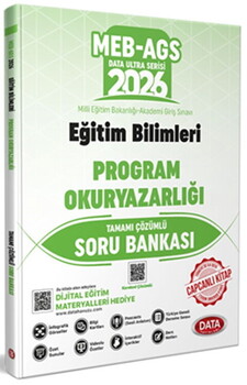  Data Yayınları 2026 MEB AGS Eğitim Bilimleri Program Okuryazarlığı Çözümlü Soru Bankası