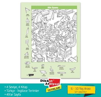 Dikkat Atölyesi Yayınları Hidden Pictures Gizli Resimler 4 lü Set