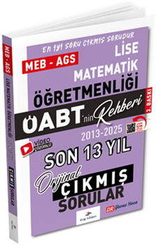Dizgi Kitap 2026 MEB AGS ÖABT Lise Matematik Konularına Göre Tasnif Edilmiş Son 13 Yıl Orijinal Çıkmış Sınav Soruları