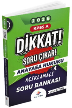  Dizgi Kitap Dikkat KPSS A Anayasa Hukuku Açıklamalı Soru Bankası