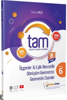  Hiper Zeka Yayınları 8. Sınıf Tam Matematik 6 - Üçgenler ve Geometrik Cisimler