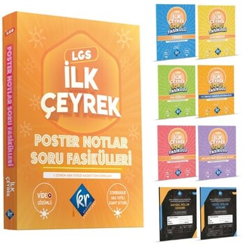  KR Akademi 8. Sınıf LGS İlk Çeyrek Poster Notlar Soru Fasikülleri