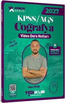 Yediiklim Yayınları 2027 KPSS AGS Coğrafya Atölye Serisi Genel Kültür Video Ders Notları
