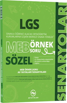  Av Yayınları 8. Sınıf LGS MEB Sözel Örnek Soru Senaryoları