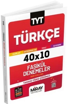  Miray Yayınları TYT Türkçe 40 x 10 Fasikül Denemeler