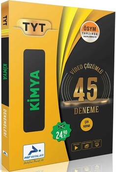  Paraf Yayınları TYT Kimya Video Çözümlü 45 Deneme
