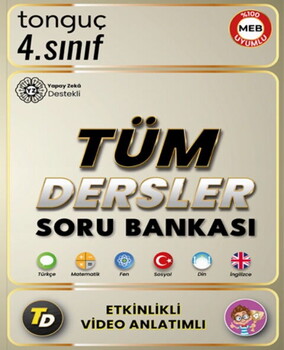 Tonguç Akademi 4. Sınıf Tüm Dersler Video Anlatımlı Etkinlikli Soru Bankası