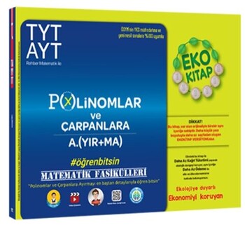  Tonguç Akademi TYT AYT Matematik Fasikülleri Polinomlar ve Çarpanlara Ayırma Eko