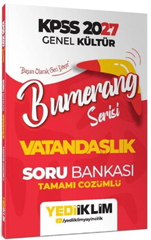 Yediiklim 2027 KPSS Genel Kültür Vatandaşlık Bumerang Soru Bankası