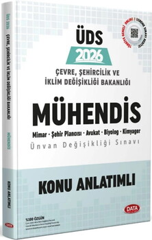  Data Yayınları 2026 ÜDS Çevre Şehircilik ve İklim Değişikliği Bakanlığı Mühendis Ünvan Değişikliği Sınavı Konu Anlatımlı