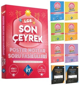  KR Akademi 8. Sınıf LGS Son Çeyrek Poster Notlar Soru Fasikülleri