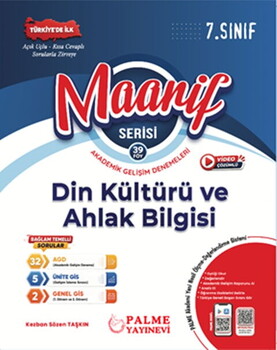 Palme Yayınları 7. Sınıf Din Kültürü ve Ahlak Bilgisi Maarif Serisi Akademik Gelişim Denemeleri 39 Föy