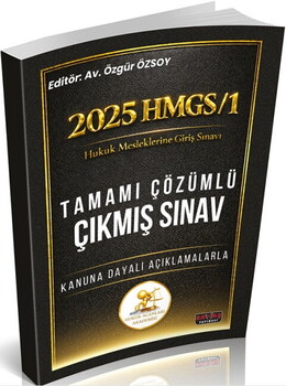  Savaş Yayınları 2025 HMGS 1 Sınavı HUKAL Tamamı Çözümlü Çıkmış Sınav Soruları