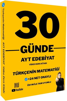 Oksijen Yayınları Türkçenin Matematiği AYT Edebiyat 30 Günde Video Ders Kitabı