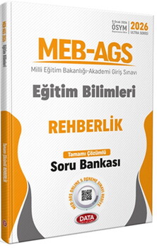  Data Yayınları 2026 MEB AGS Eğitim Bilimleri Rehberlik Çözümlü Soru Bankası