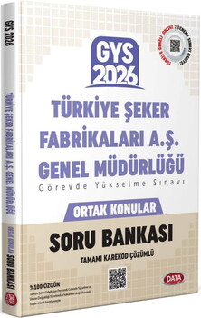  Data Yayınları 2026 Türkiye Şeker Fabrikaları A.Ş. Müdürlüğü GYS Ortak Konular Soru Bankası