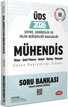  Data Yayınları 2026 ÜDS Çevre Şehircilik ve İklim Değişikliği Bakanlığı Mühendis Ünvan Değişikliği Sınavı Soru Bankası