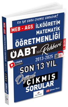  Dizgi Kitap 2026 MEB AGS ÖABT İlköğretim Matematik Konularına Göre Tasnif Edilmiş Son 13 Yıl Orijinal Çıkmış Sınav Soruları