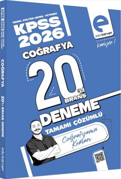  Edu Kariyer Coğrafyanın Kodları 2026 KPSS Coğrafya 20 li Branş Deneme