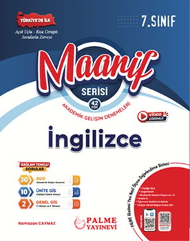 Palme Yayınları 7. Sınıf İngilizce Maarif Serisi Akademik Gelişim Denemeleri 39 Föy