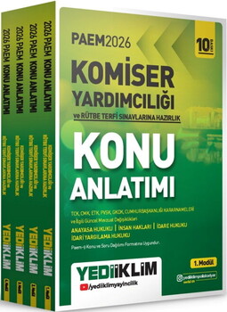  Yediiklim 2026 PAEM Komiser Yardımcılığı ve Rütbe Terfi Sınavlarına Hazırlık Konu Anlatımı Seti 4 Modül