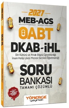 Yönerge Yayınları 2027 ÖABT MEB AGS DKAB Din Kültürü ve Ahlak Bilgisi Öğretmenliği Soru Bankası