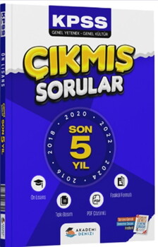  Akademi Denizi KPSS Genel Kültür Genel Yetenek Önlisans Son 5 Yıl Çıkmış Sorular Fasikülü
