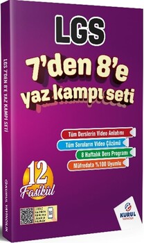  Kurul Yayıncılık LGS 7 den 8 e Yaz Kampı Konu Anlatımlı Soru Bankası Seti