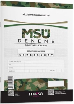  Marka Yayınları  MSÜ ÖSYM Tarzı Deneme
