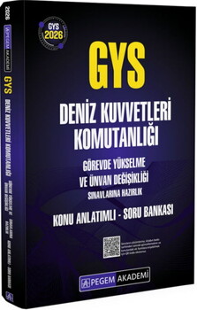  Pegem Yayınları 2026 GYS Deniz Kuvvetleri Komutanlığı Görevde Yükselme Konu Anlatımlı Soru Bankası