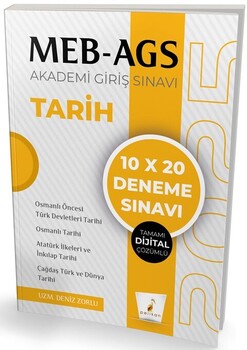  Pelikan Yayınları MEB AGS Hazırlık Tarih 10 x 20 Tamamı Dijital Çözümlü Deneme Sınavı