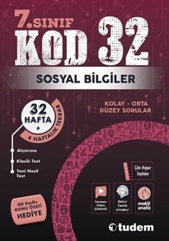  Tudem Yayınları 7. Sınıf Sosyal Bilgiler Kod 32 Tekrar Testleri