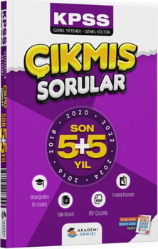  Akademi Denizi KPSS Genel Kültür Genel Yetenek Lise Önlisans Son 5 + 5 Yıl Çıkmış Sorular Fasikülü