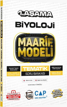  Çap Yayınları Üniversiteye Hazırlık Biyoloji Ders Platosu Maarif Modeli Tematik Soru Bankası 1. Aşama