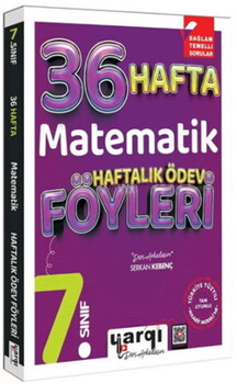 Ders Arkadaşım 7. Sınıf Matematik 36 Haftalık Ödev Föyleri