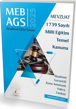  Pelikan Yayınları 2025 MEB AGS Mevzuat Bilgisi 1739 Sayılı Milli Eğitim Temel Kanunu Konu Anlatımlı Video Fasikül