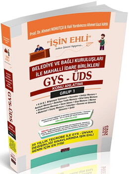  Savaş Yayınları 2025 GYS ÜDS Belediye ve Bağlı Kuruluşları Mahalli İdareler Grup 1 Konu Anlatımı